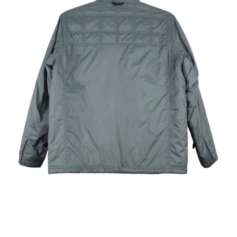 LL Bean Gray Nylon Insulated Full Zip Winter Liner Jacket Size L - Picture 5 of 8